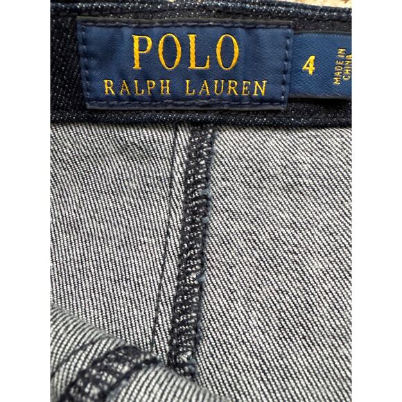 Ralph Lauren Polo Denim Skirt Size 4 Blue Western Preppy Heritage - Picture 2 of 5
